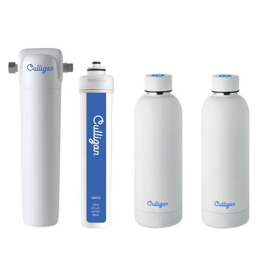 Unico con filtro di ricambio + 2 borracce 500 ml incluse