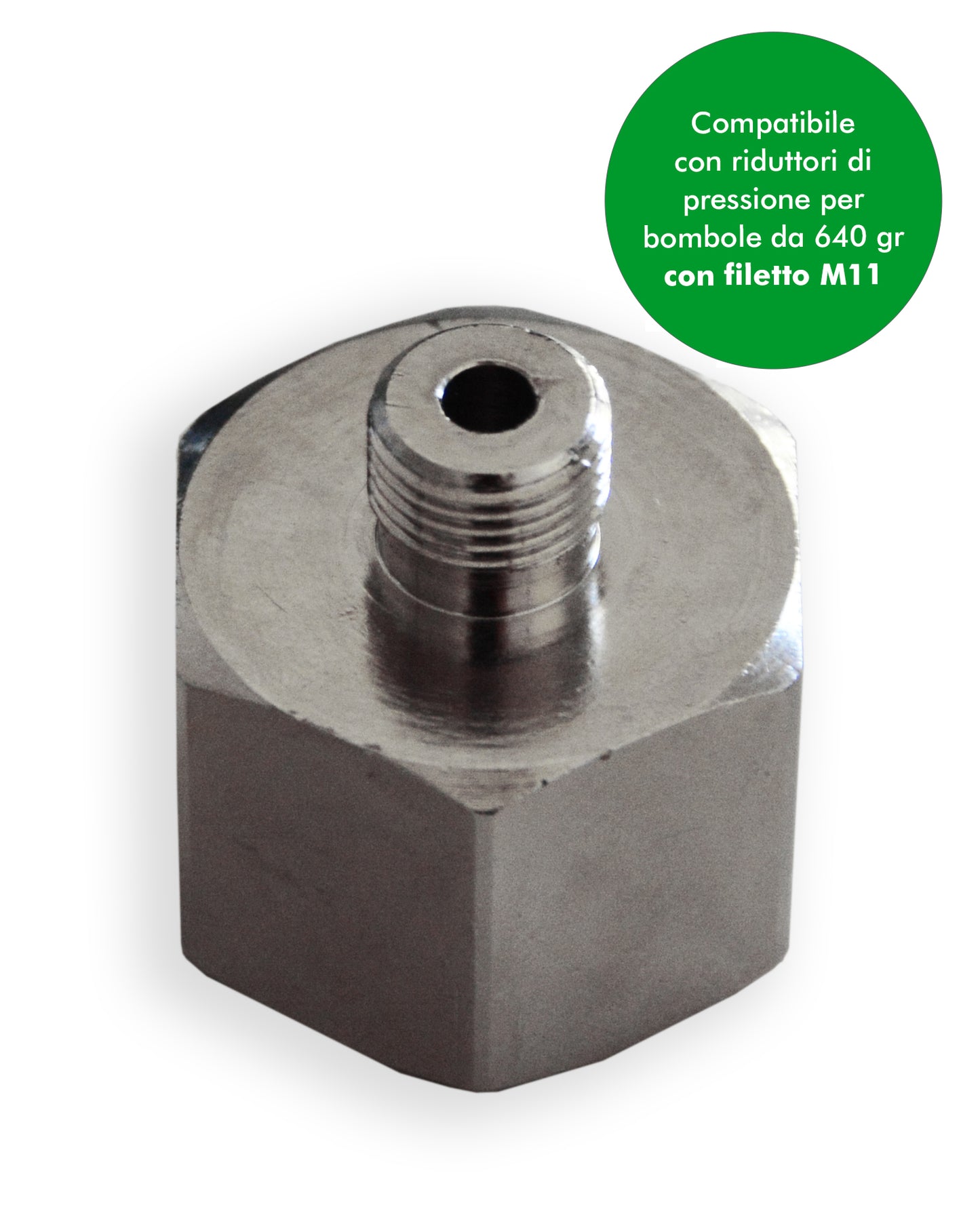 Adattatore per bombole CO2 - da filetto M11x1 a filetto ACME