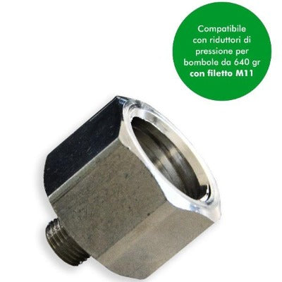 Adattatore per bombole CO2 - da filetto M11x1 a filetto ACME