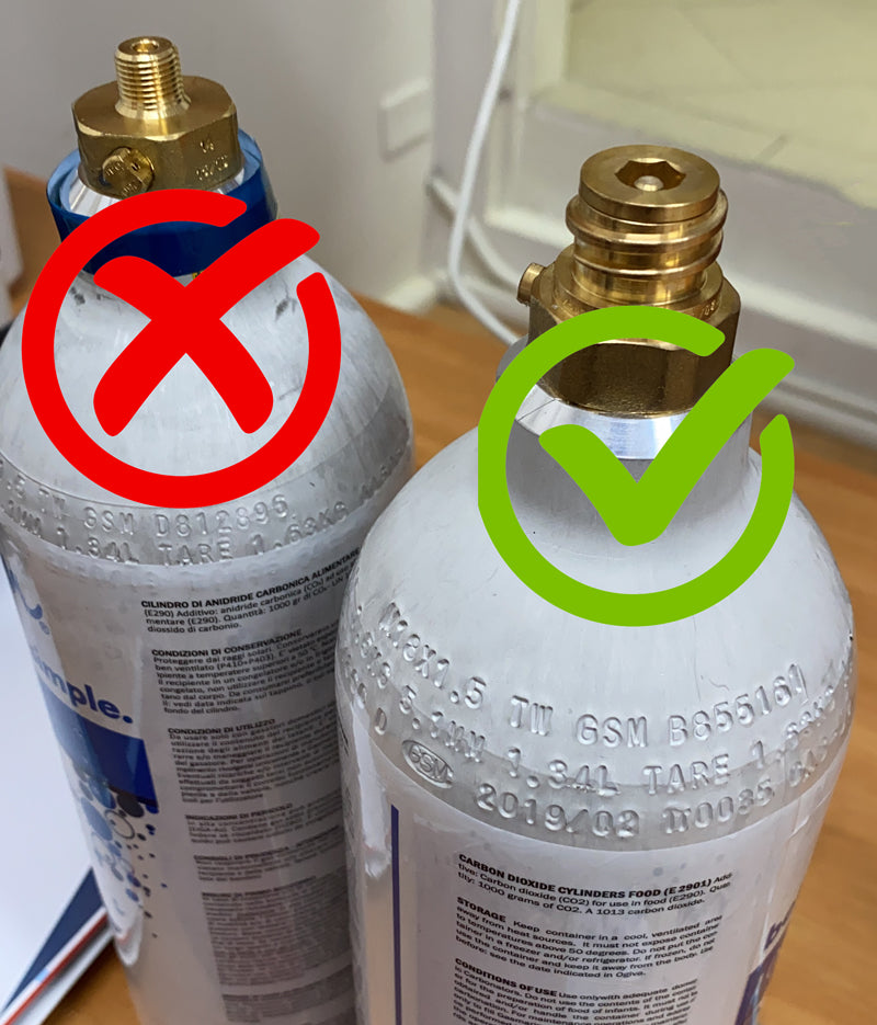 Adattatore per bombola CO2 da m11x1a ACME [impianti beverage Adattatore per bombola CO2 da m11x1a ACME [impianti beverage